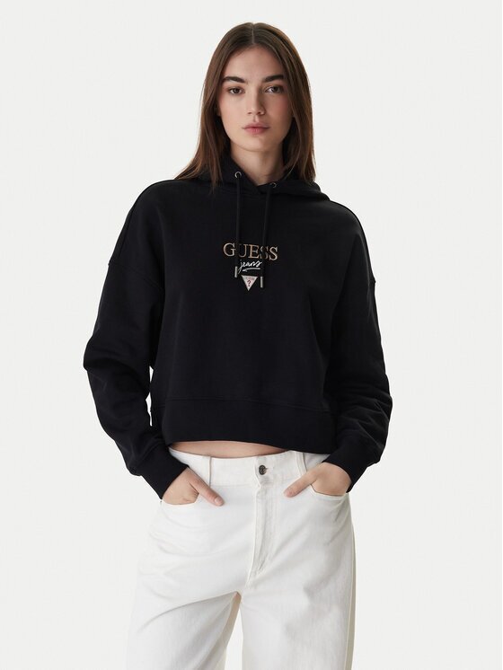 Guess Jeans Суитшърт W6RQ00 K68I4 Светлосиньо Relaxed Fit