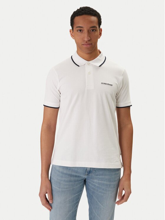 Guess Jeans Тениска с яка и копчета M6RP24 KCJV1 Regular Fit