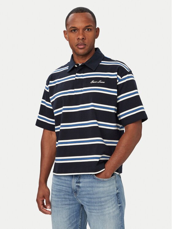 Guess Jeans Тениска с яка и копчета M6YP06 K3983 Regular Fit