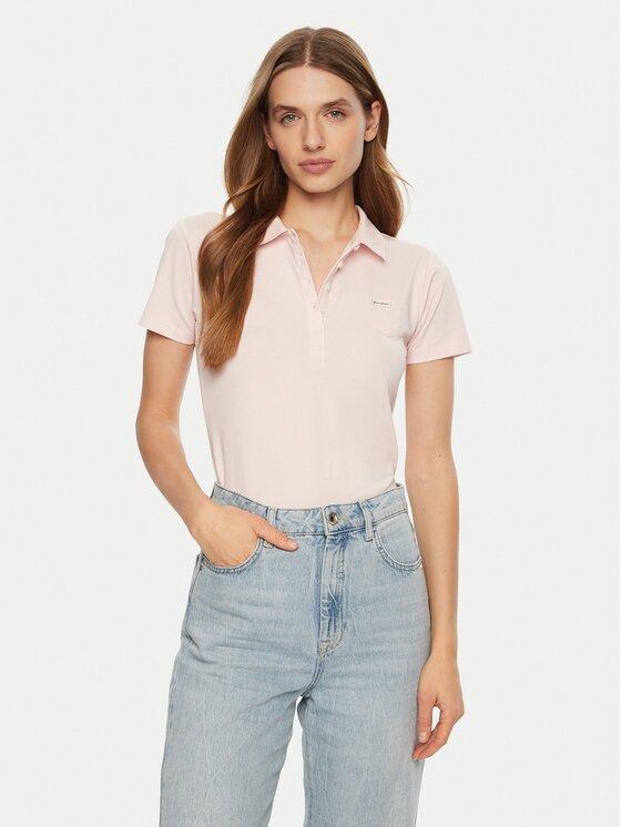 Guess Jeans Тениска с яка и копчета W5RP47 KARS2 Regular Fit