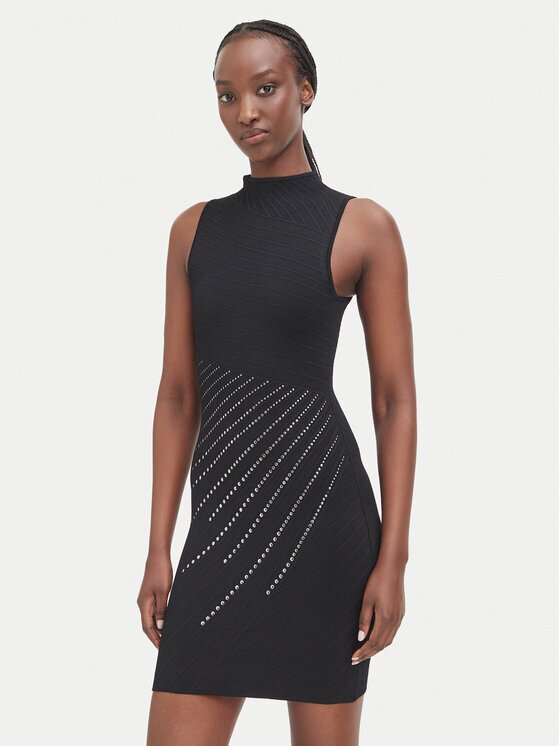 Guess Коктейлна рокля W6BK70 Z1575 Slim Fit