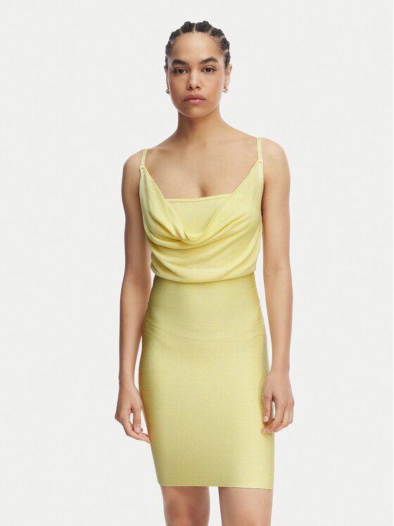 Guess Коктейлна рокля W6GK83 Z0686 Slim Fit