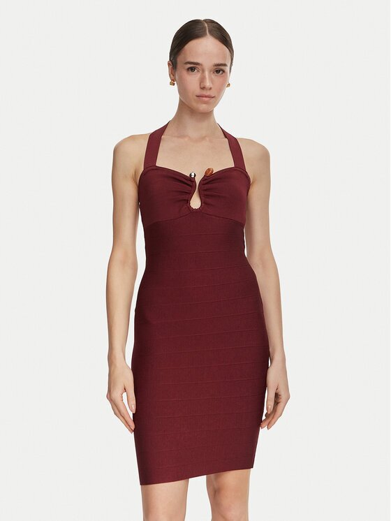 Guess Коктейлна рокля W6YK57 Z1044 Slim Fit