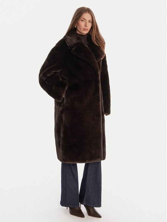 Guess Кожено палто W5BL95 WJ110 Екрю Regular Fit