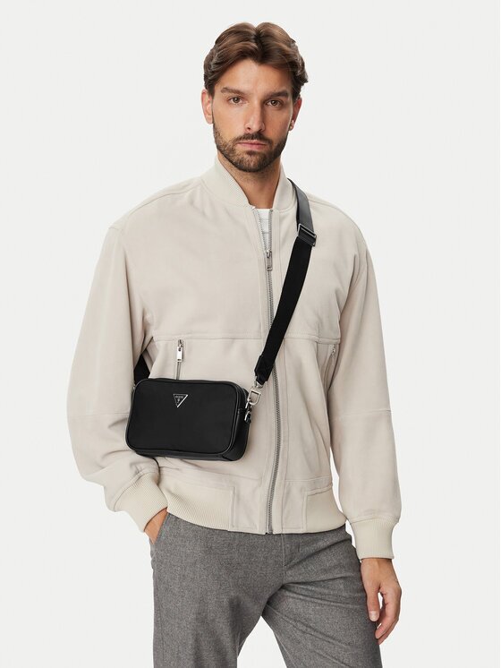 Guess Мъжка чантичка HMMINY P6150 Черен