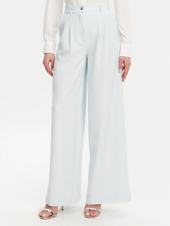Guess Панталони тип палацо W5GB02 WH9Y2 Светлосиньо Wide Leg
