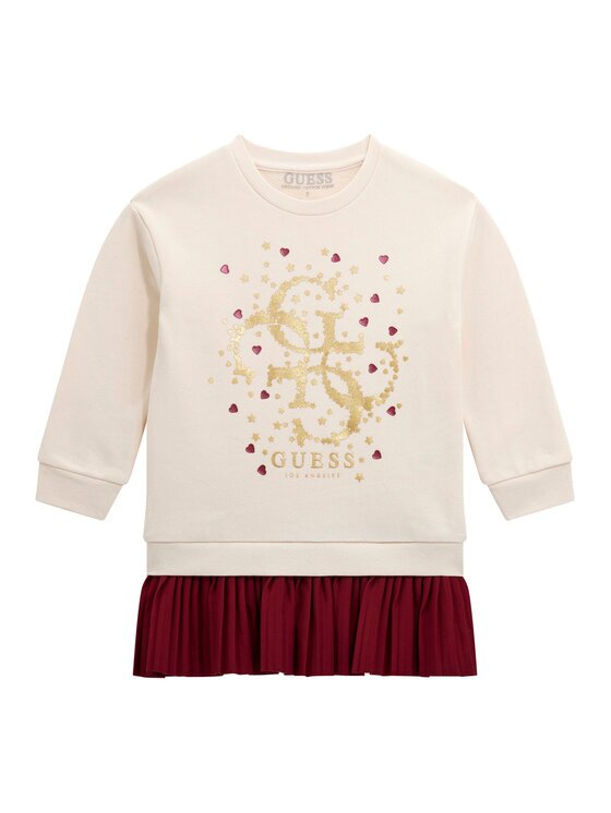 Guess Плетена рокля K5BK07 KAD74 Екрю Regular Fit