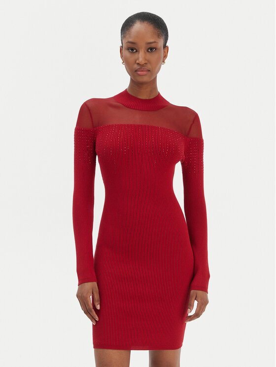 Guess Плетена рокля W6RK98 Z2YJ2 Slim Fit