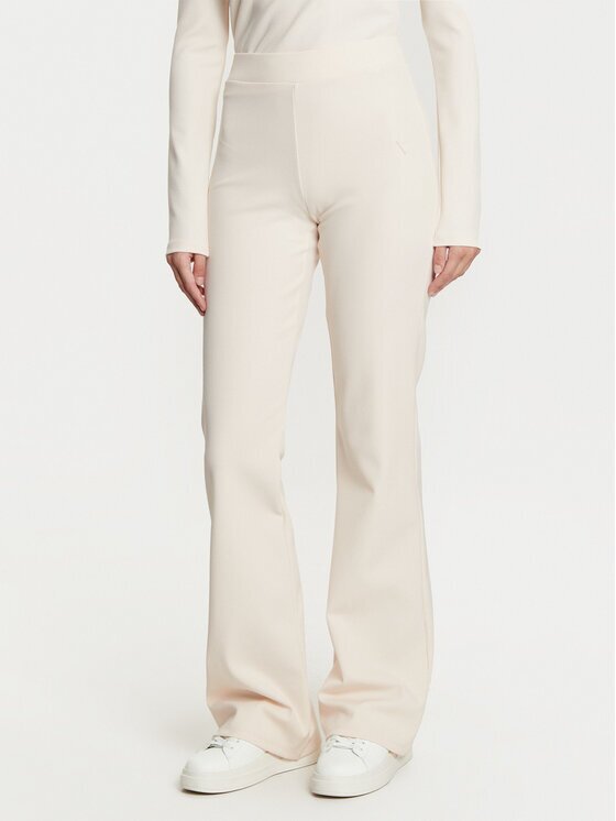 Guess Плетени панталони V5RB06 KCLH0 Екрю Regular Fit