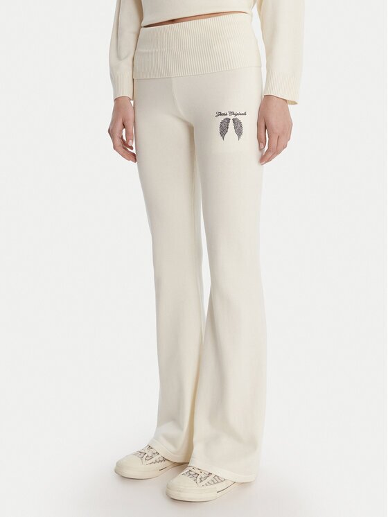 Guess Плетени панталони W6RB63 Z2V62 Екрю Relaxed Fit