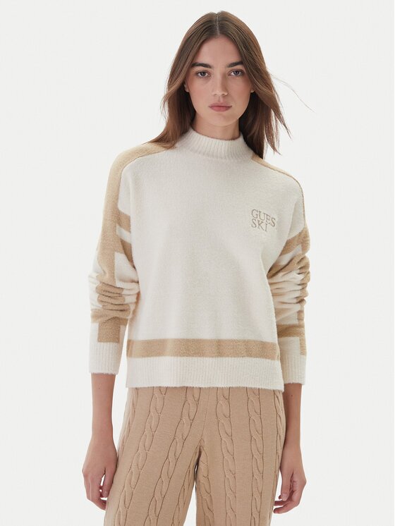 Guess Поло W5BR78 Z4242 Екрю Relaxed Fit