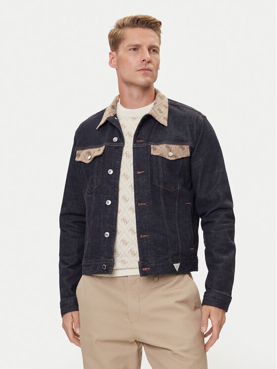 Guess Преходно яке 177333 Син Classic Fit
