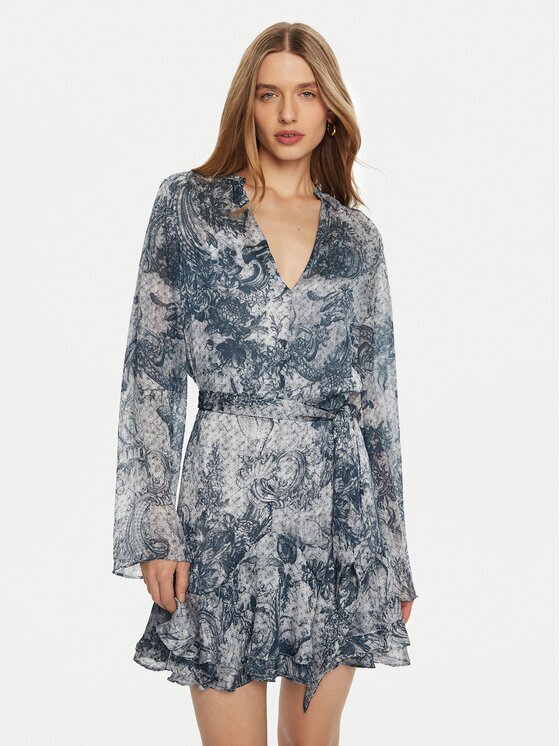 Guess Рокля тип риза W5RK35 WDW82 Classic Fit