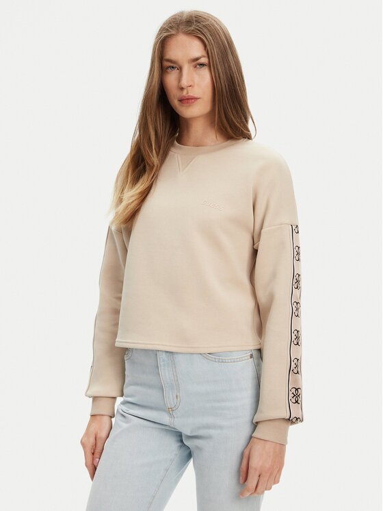 Guess Суитшърт V3BQ16 KB3P2 Екрю Regular Fit