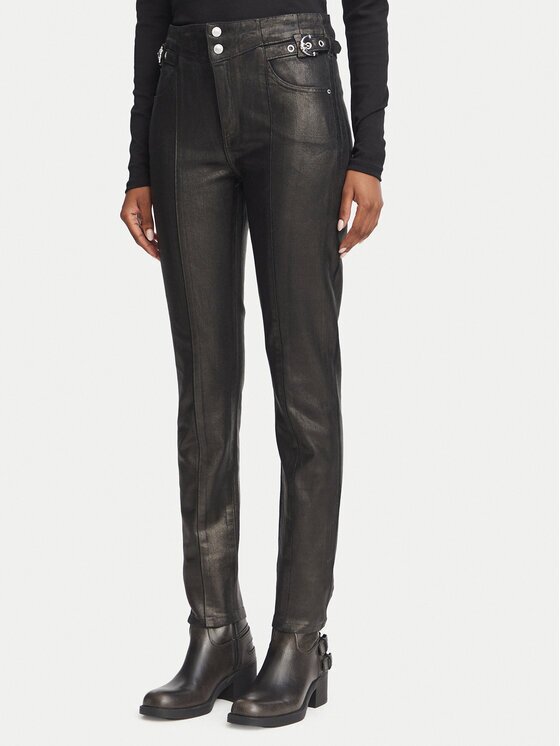 Guess Текстилни панталони W6BA32 D2086 Slim Fit