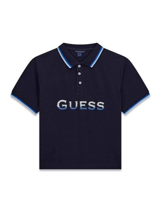 Guess Тениска с яка и копчета L6GP00 KADZ4 Relaxed Fit