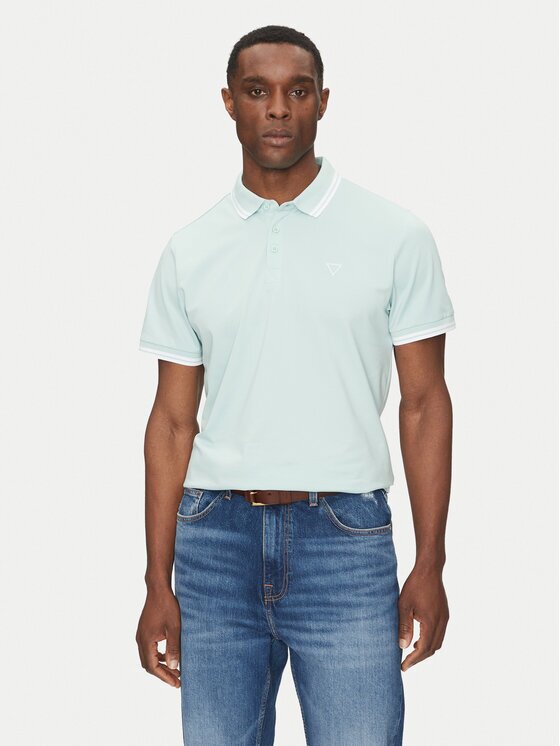 Guess Тениска с яка и копчета M2GP34 KARS0 Regular Fit