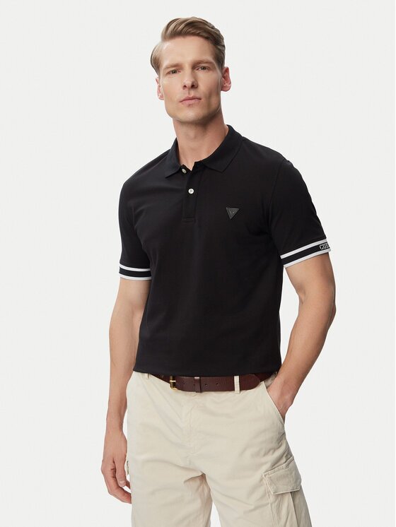 Guess Тениска с яка и копчета M6GP60 K3076 Regular Fit
