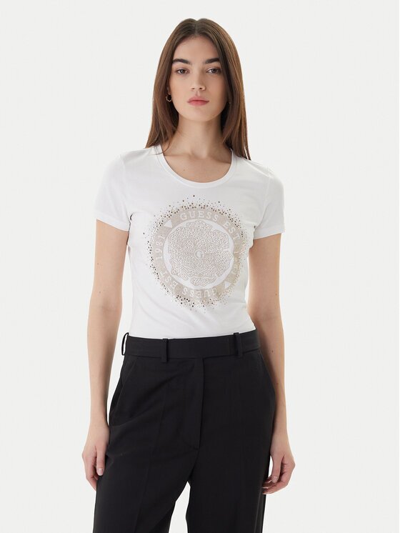 Guess Тишърт Camelia W4RI47 J1314 Slim Fit