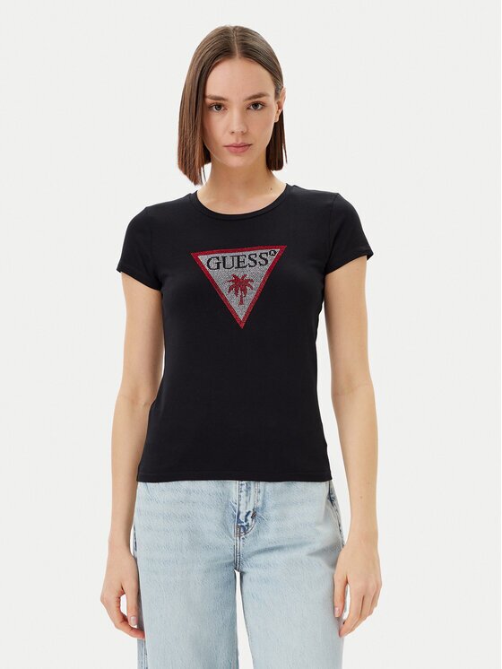Guess Тишърт E5GI08 J1314 Slim Fit