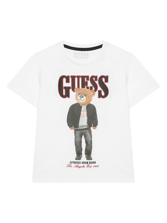 Guess Тишърт L6RI11 K8HM4 Светлосиньо Regular Fit