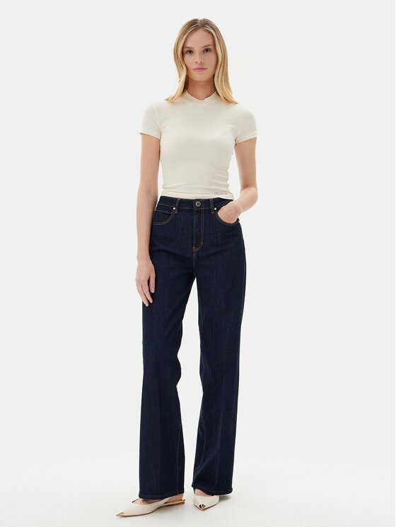 Guess Тишърт O5GP04 KCDA2 Екрю Slim Fit