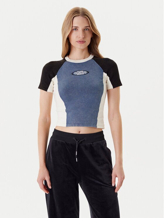Guess Тишърт W5YR44 Z2YJ2 Екрю Regular Fit