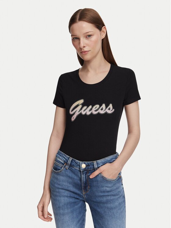 Guess Тишърт W6YI56 K5028 Slim Fit