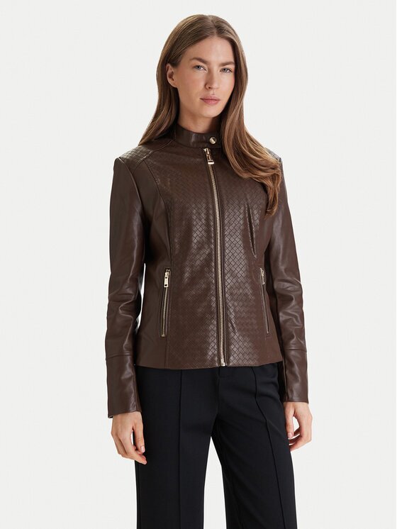 Guess Яке от имитация на кожа W6RL52 WL850 Regular Fit