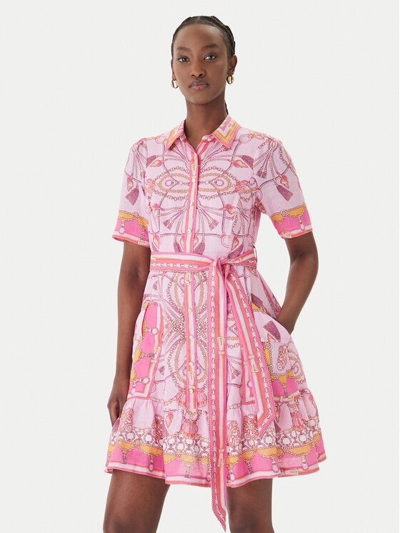 Hale Bob Лятна рокля with linen Aula 61SG670A Regular Fit