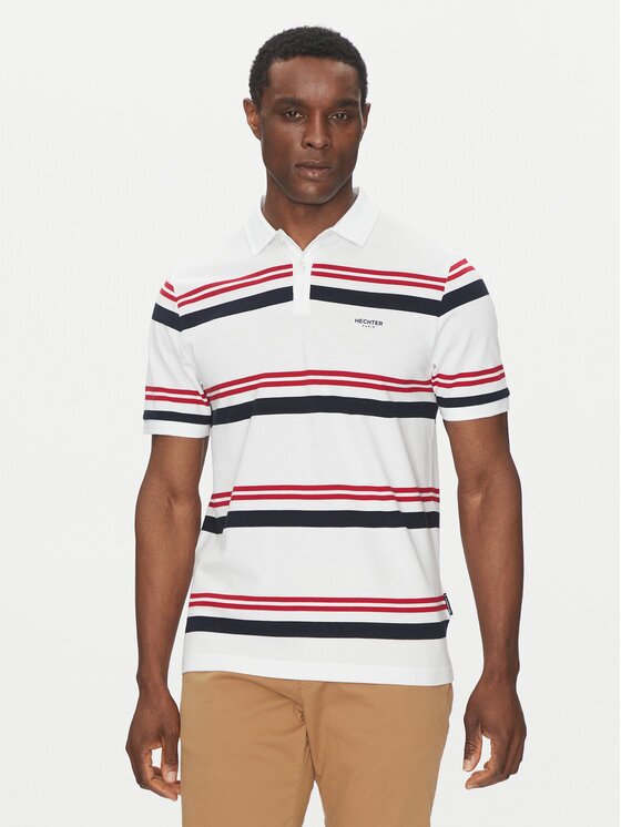 Hechter Paris Тениска с яка и копчета 74016 151928 Regular Fit