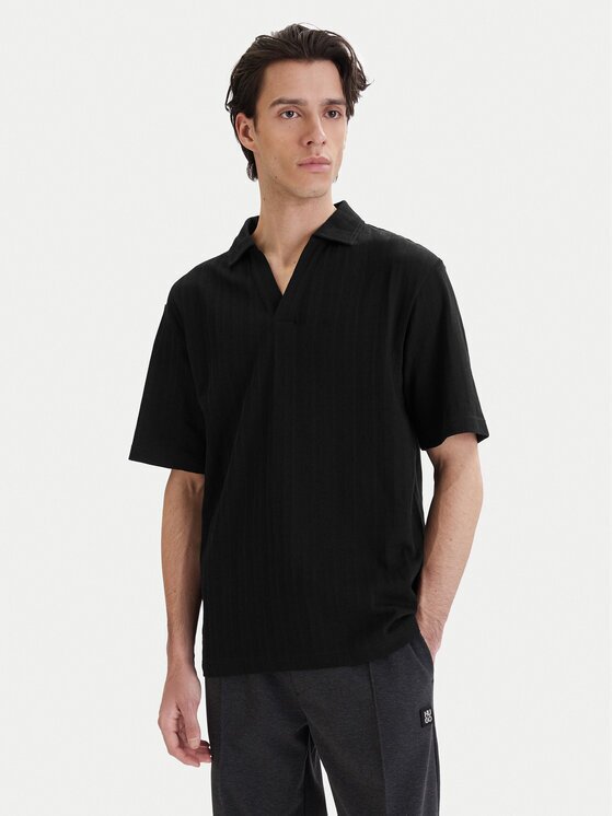 HUGO Тениска с яка и копчета Dalibo 50556724 Relaxed Fit