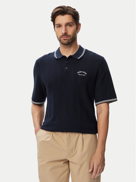 Jack & Jones Тениска с яка и копчета 12295405 Regular Fit