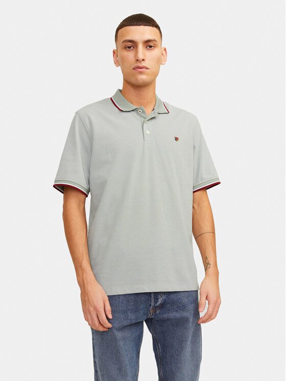 Jack & Jones Тениска с яка и копчета Bluwin 12169064 Regular Fit