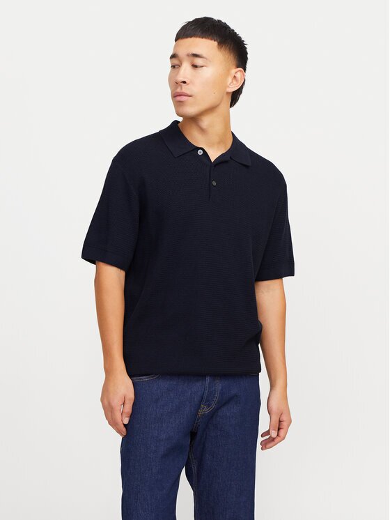Jack & Jones Тениска с яка и копчета Cooper 12271483 Regular Fit
