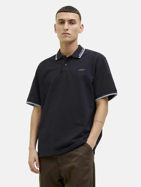 Jack & Jones Тениска с яка и копчета Pacer 12273303 Светлосиньо Regular Fit