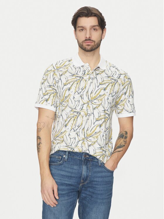 Jack & Jones Тениска с яка и копчета Split 12272985 Regular Fit