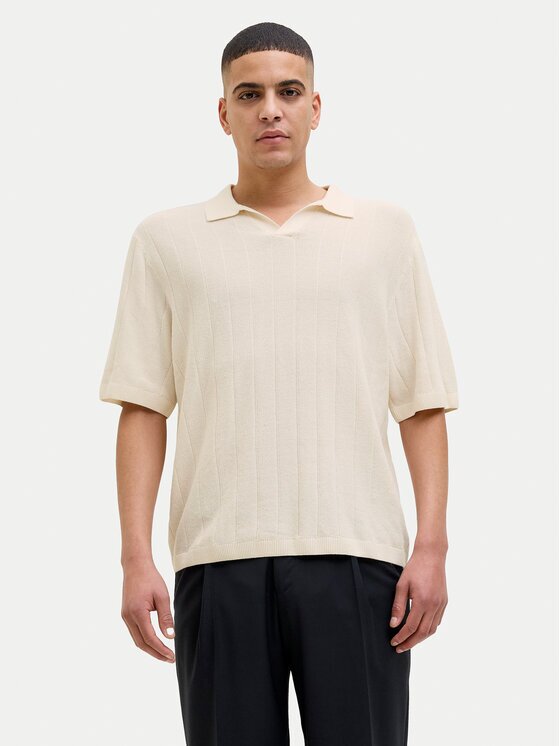 Jack & Jones Тениска с яка и копчета Varenna 12272578 Relaxed Fit