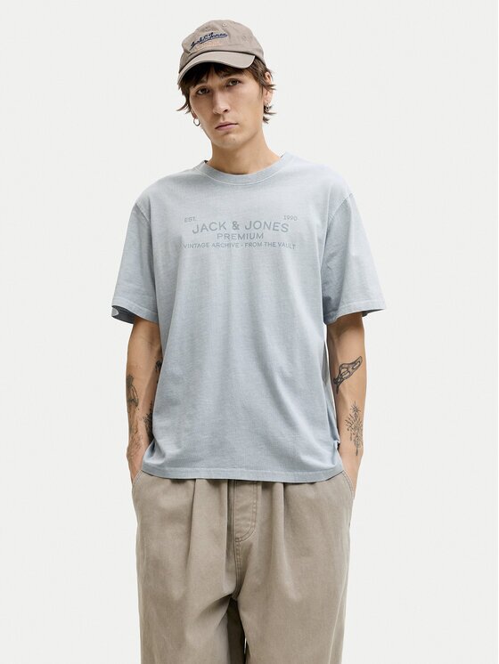 Jack & Jones Тишърт Blucaleb 12293014 Светлосиньо Regular Fit