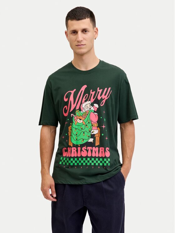 Jack & Jones Тишърт Holiday Cartoon 12287550 Relaxed Fit