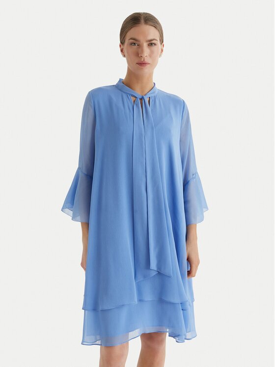 Joop! Коктейлна рокля Denia 30102010 Светлосиньо Regular Fit