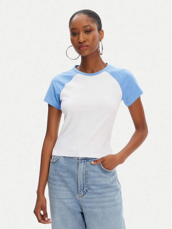 Juicy Couture Тишърт Contrast JCWCT125307 Slim Fit