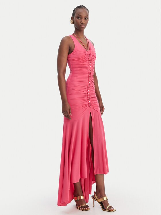 Just Cavalli Коктейлна рокля 80PAOB01 CJB04 Slim Fit