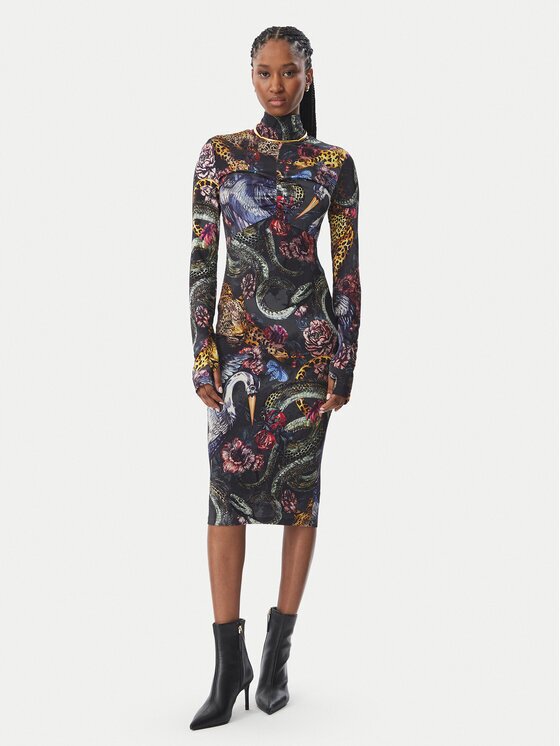 Just Cavalli Коктейлна рокля 81PAO942 JS566 Slim Fit