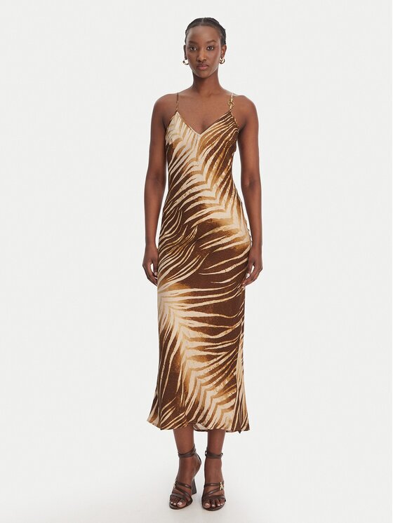 Just Cavalli Лятна рокля 80PAO925 NS837 Светлосиньо Slim Fit