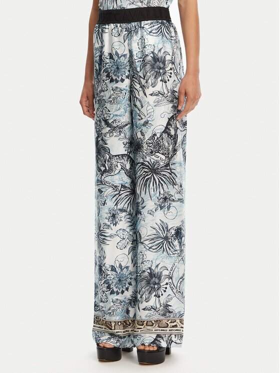 Just Cavalli Текстилни панталони 78PAA120 Loose Fit