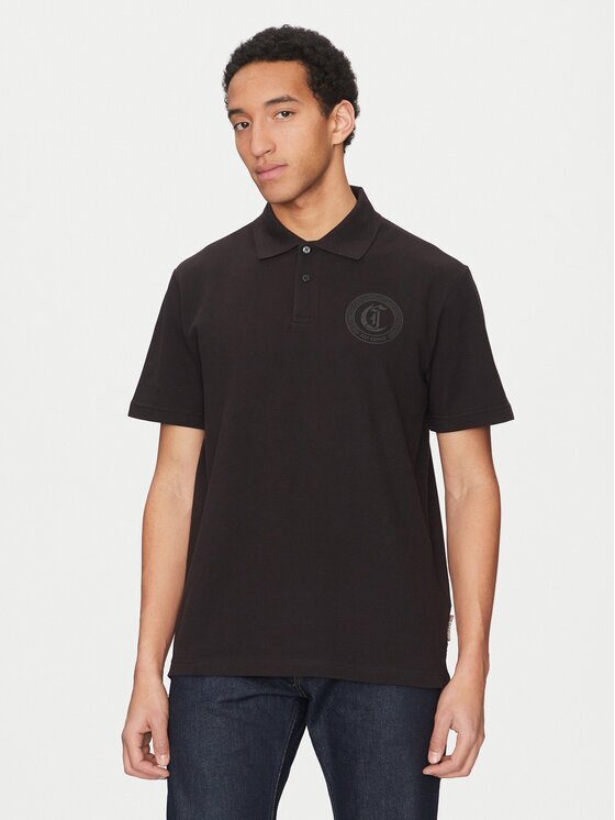 Just Cavalli Тениска с яка и копчета 78OAGT01 Regular Fit