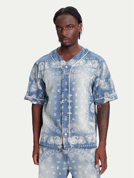 Karl Kani Риза Paisley Denim Baseball PD00005371 Regular Fit