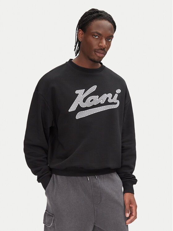 Karl Kani Суитшърт Varsity Palm PD00005661 Черен Regular Fit