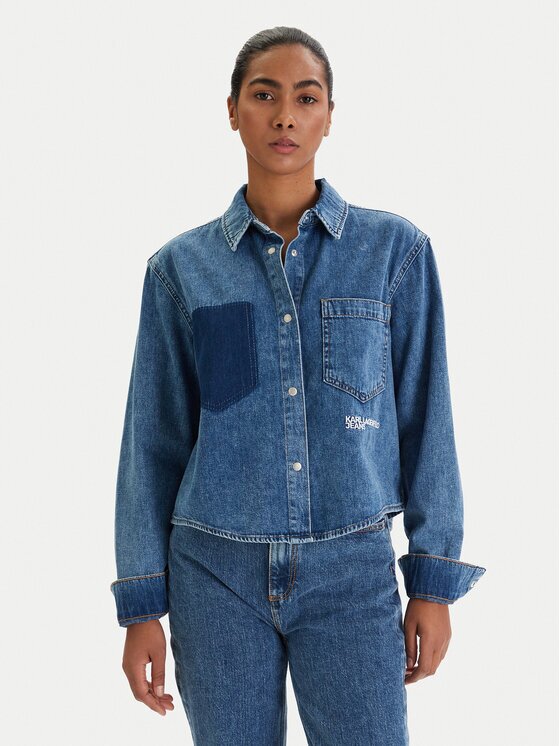 Karl Lagerfeld Jeans дънкова риза B1W11021 Regular Fit